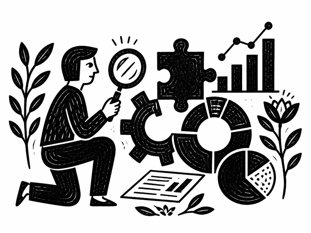 Diversity, equality and inclusion research woodcut icon