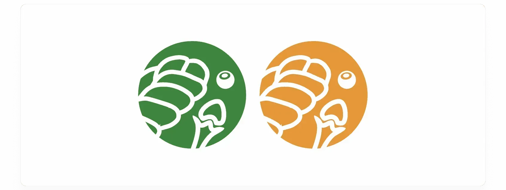 Responsive favicon set — simplified circular badges each isolating one icon, such as the bread loaf or a clove, for micro-screen legibility