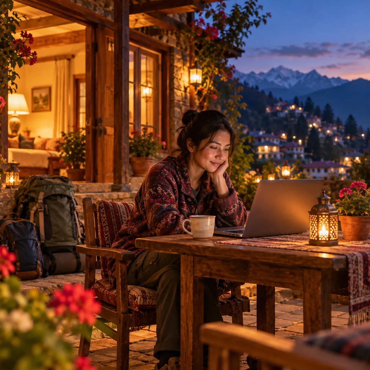 An evening at the homestay